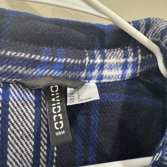H&M Blue Checked Shacket - Picture 4 of 5